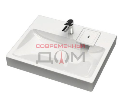 Раковина AQUADREAM "Адель" V53D1 сигн.бел, 590*546*88 + кронштейн (компл.2шт) + сифон